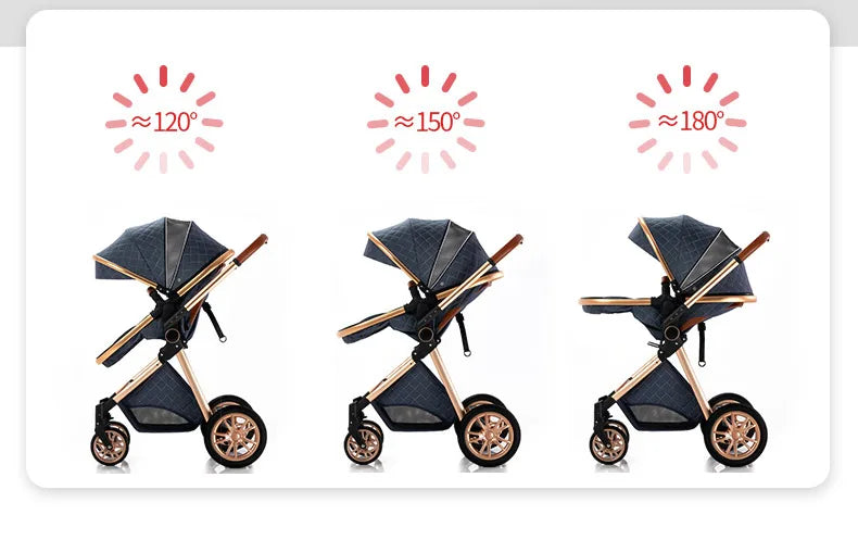 3 in 1 Luxury Baby Stroller