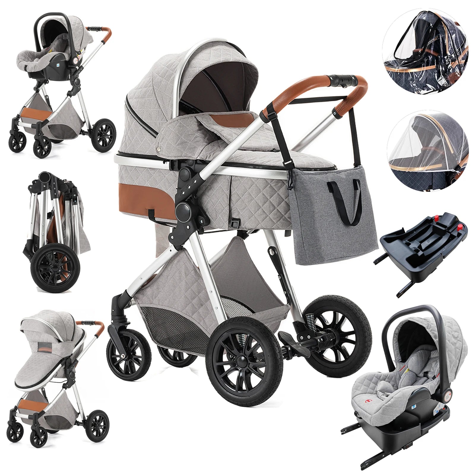 3 in 1 Luxury Baby Stroller